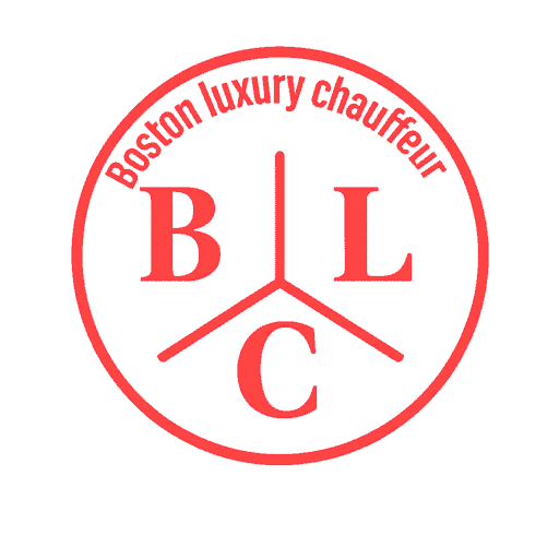 Red circular Boston Luxury Chauffeur Service logo featuring the initials BL C arranged in a triangular layout