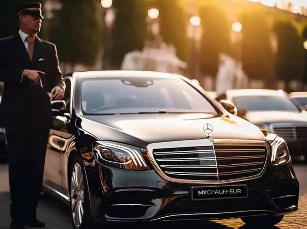 Luxury sedan providing professional event transportation service in Boston
