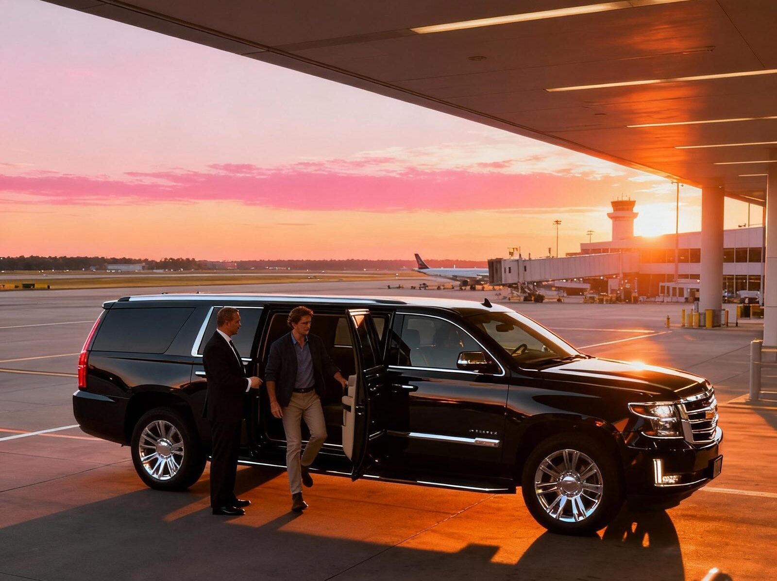 Luxury black car providing hourly chauffeur service for premium transportation in Boston